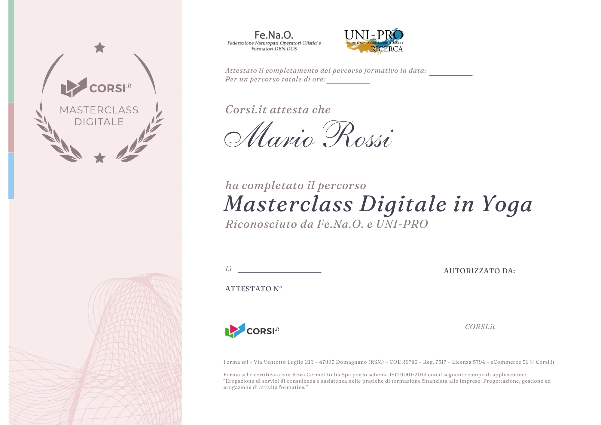 Immagine certificato