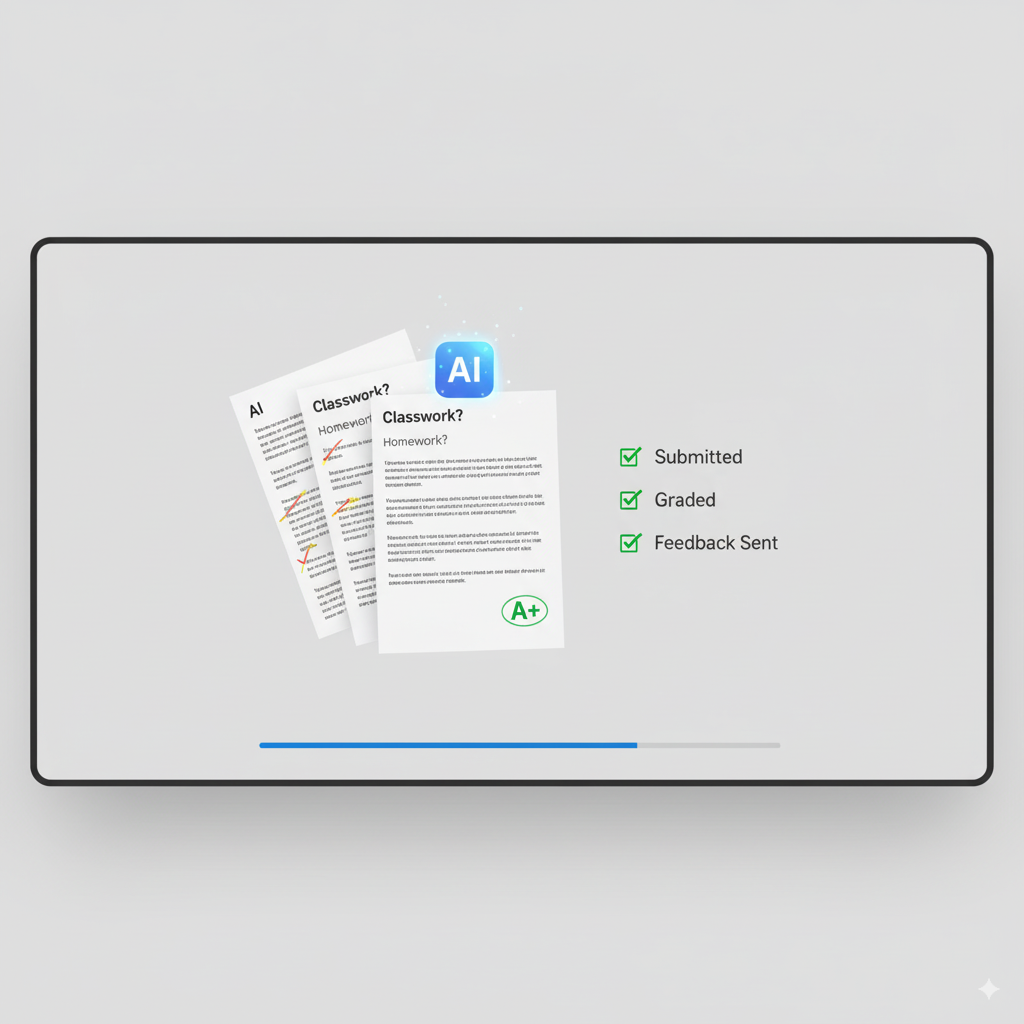 Automated classwork and homework with grading overview