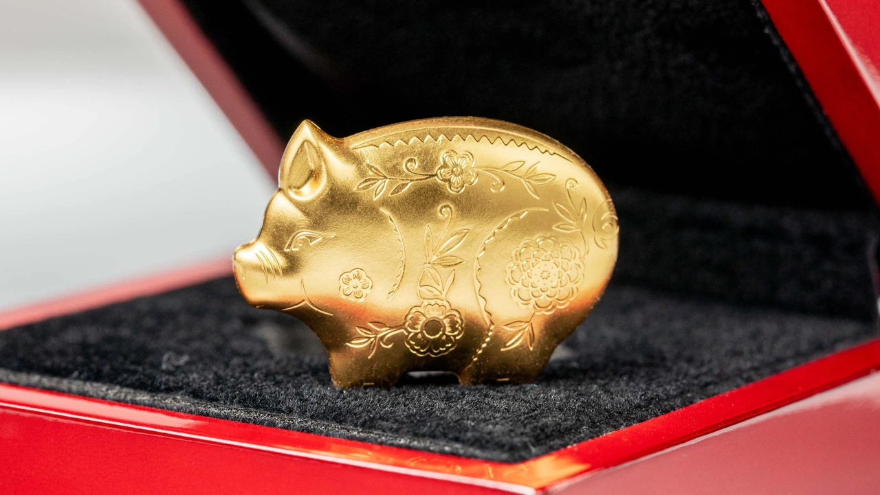 Gilded Jolly Pig