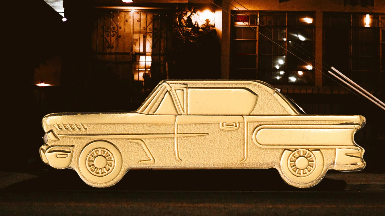 Golden Classic Car