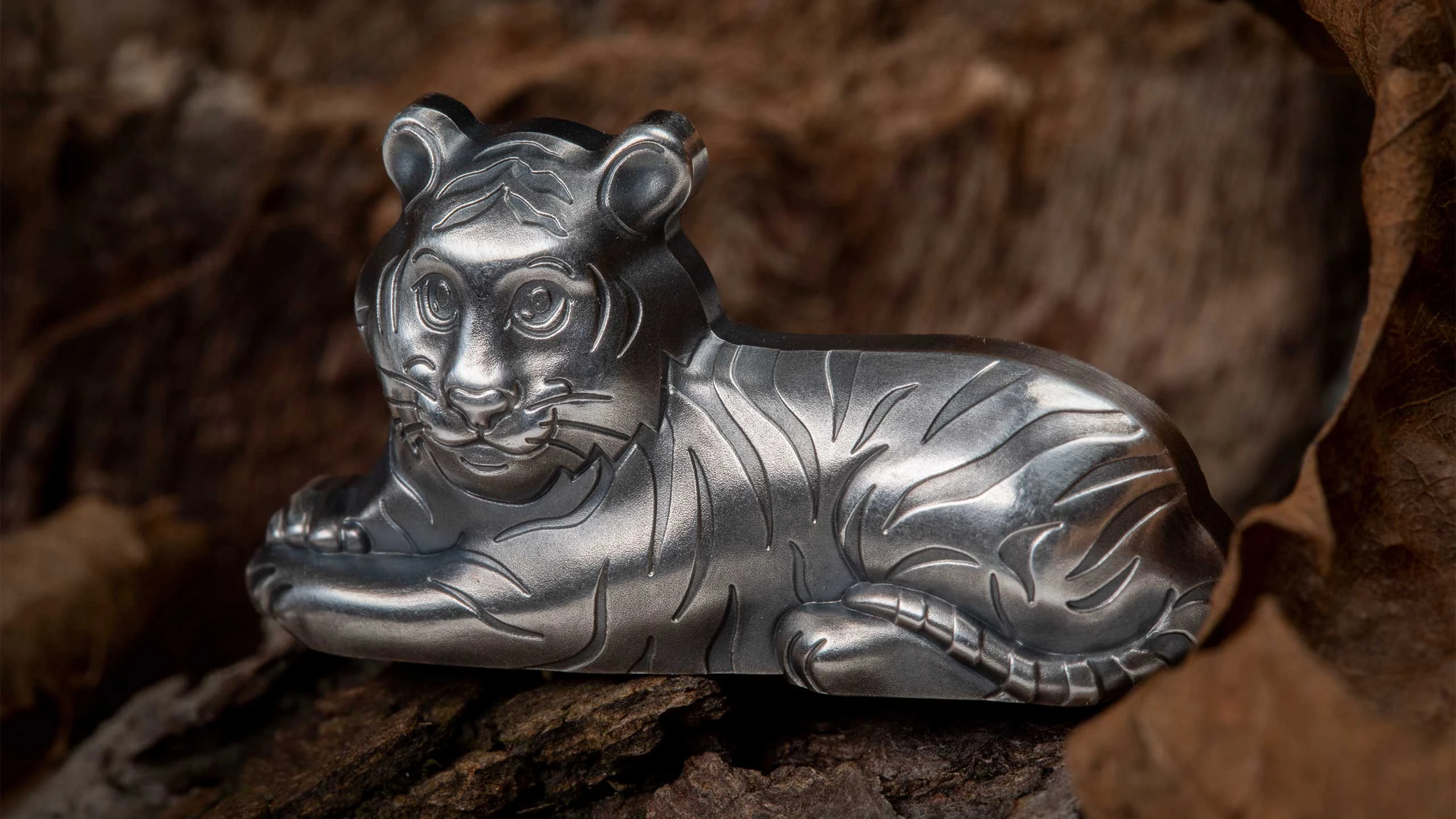Charming Silver Tiger