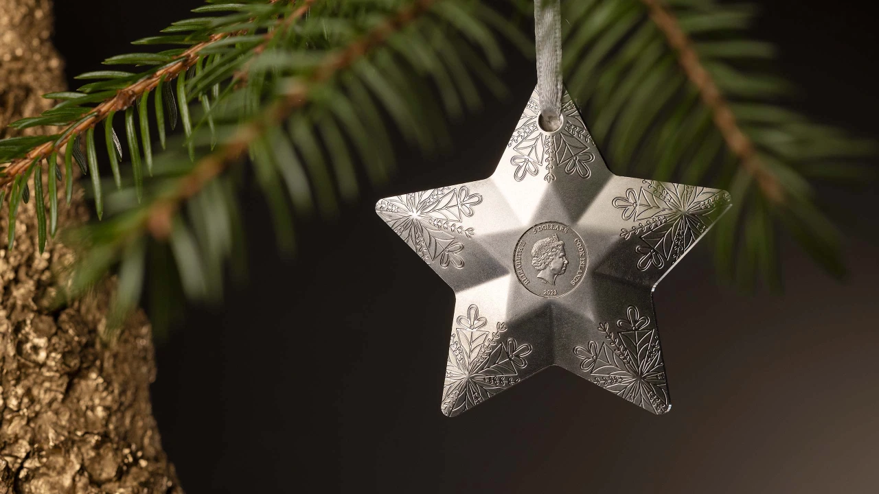 Holiday Ornament – Snowflake Star Silver