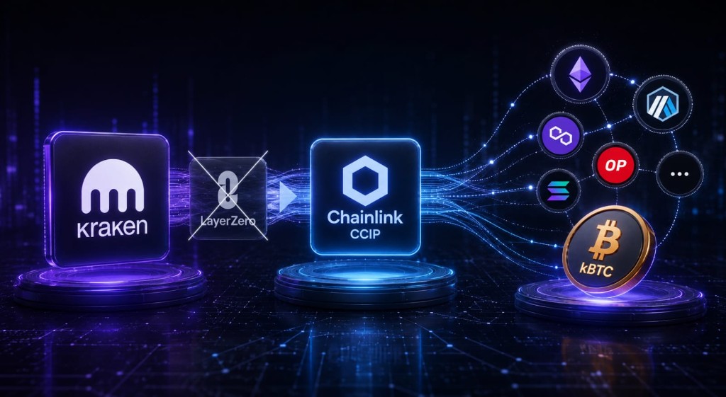 Kraken is replacing LayerZero with Chainlink CCIP for cross-chain transfers of kBTC and future wrapped assets