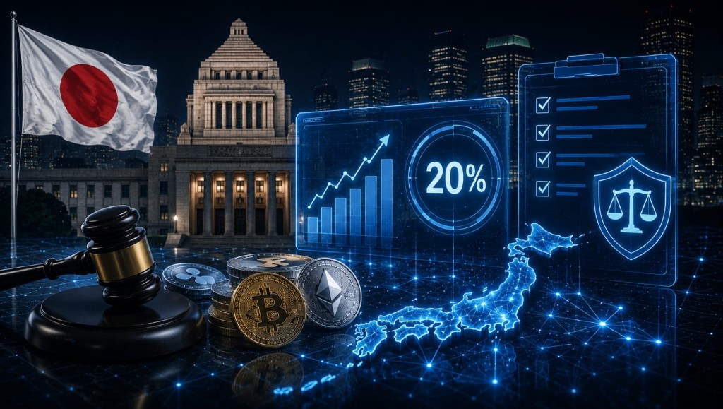 Japan Moves Toward 20% Crypto Tax as Parliament Advances Major Regulatory Overhaul
