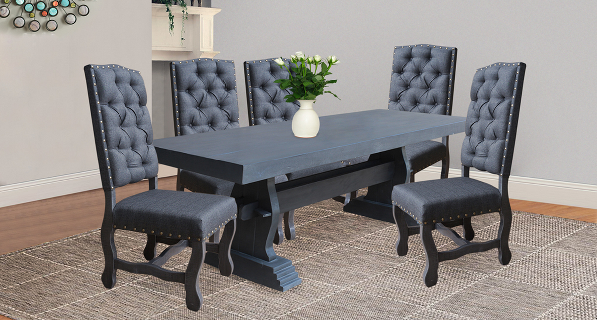 Lg.Marquez Dining Set   Distressed Grey Room For Carousel 2 