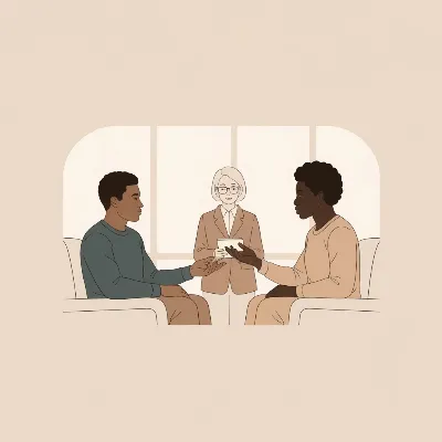 Couple at a therapy session
