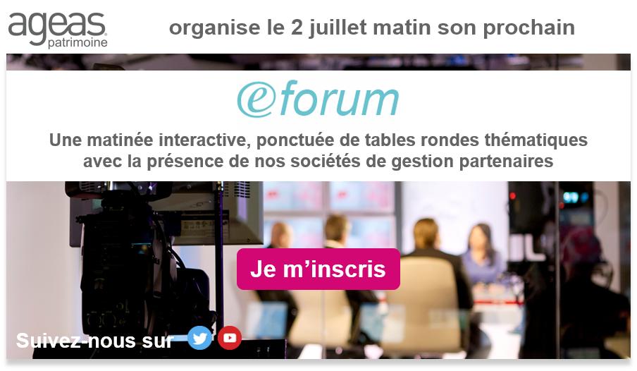 Ageas Patrimoine organise son eforum 2019