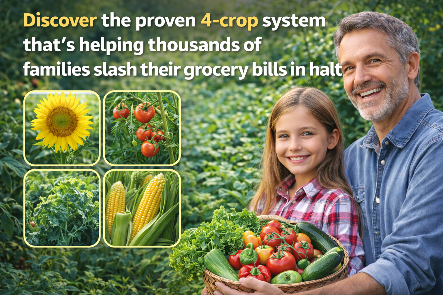 Discover the proven 4-crop system that's helping thousands of families slash their grocery bills in half