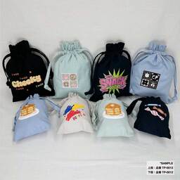 厚手コットンフリル巾着(Sサイズ) (品番TP-0013)