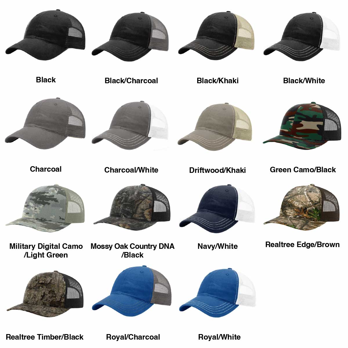 Richardson リチャードソン Garment Washed Trucker Cap (品番R111US)