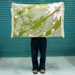 オリジナル編み総柄ラグブランケット(品番CPKN-006)