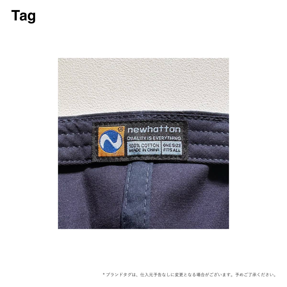 newhattan ニューハッタン コットンフラットバイザー アンストラクチャーキャップ (品番1480)