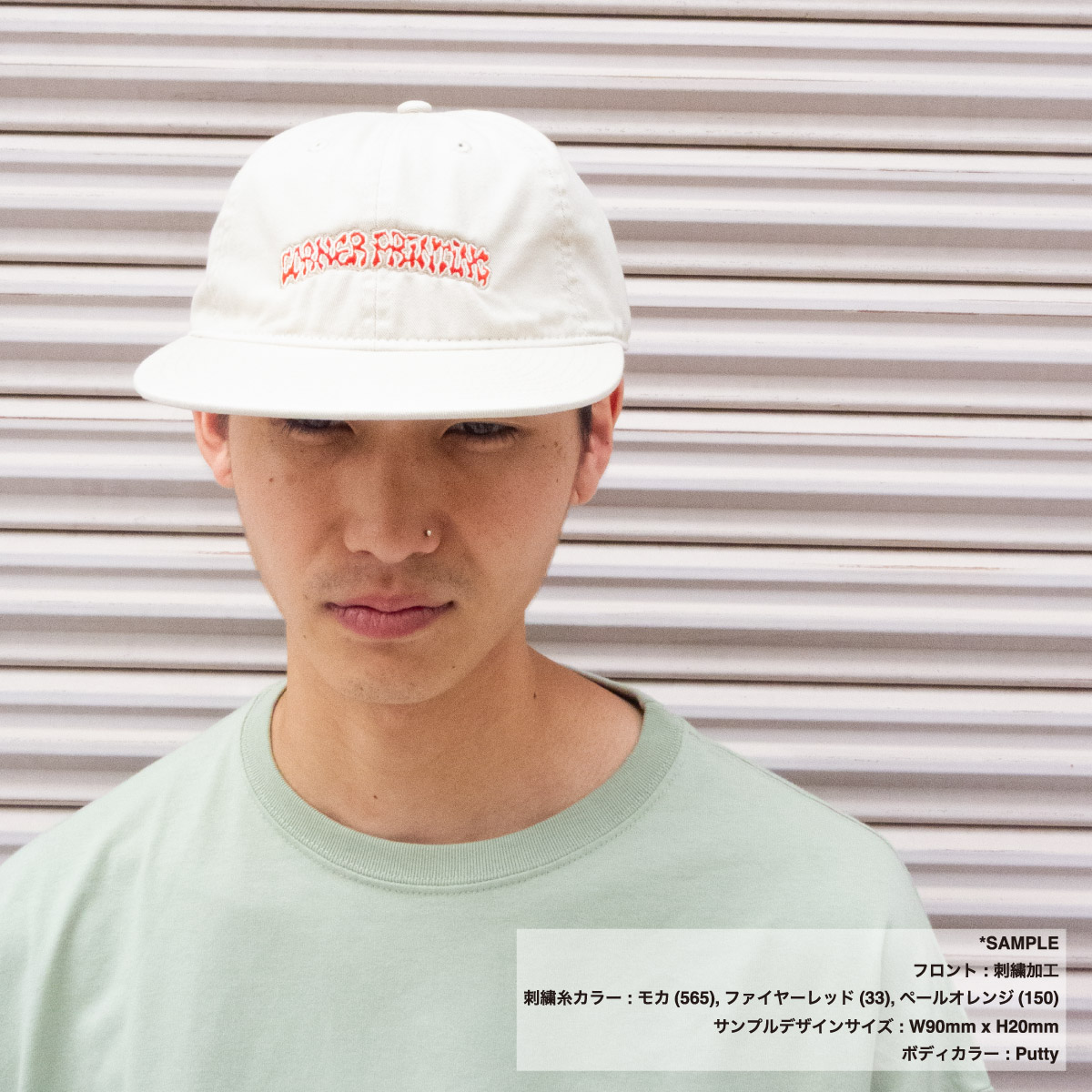 newhattan ニューハッタン コットンフラットバイザー アンストラクチャーキャップ (品番1480)