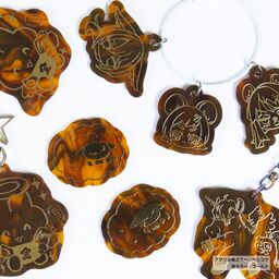 箔アクリルキーホルダー (5cm×5cm以内) (5個セット) (品番ACR-FK05)