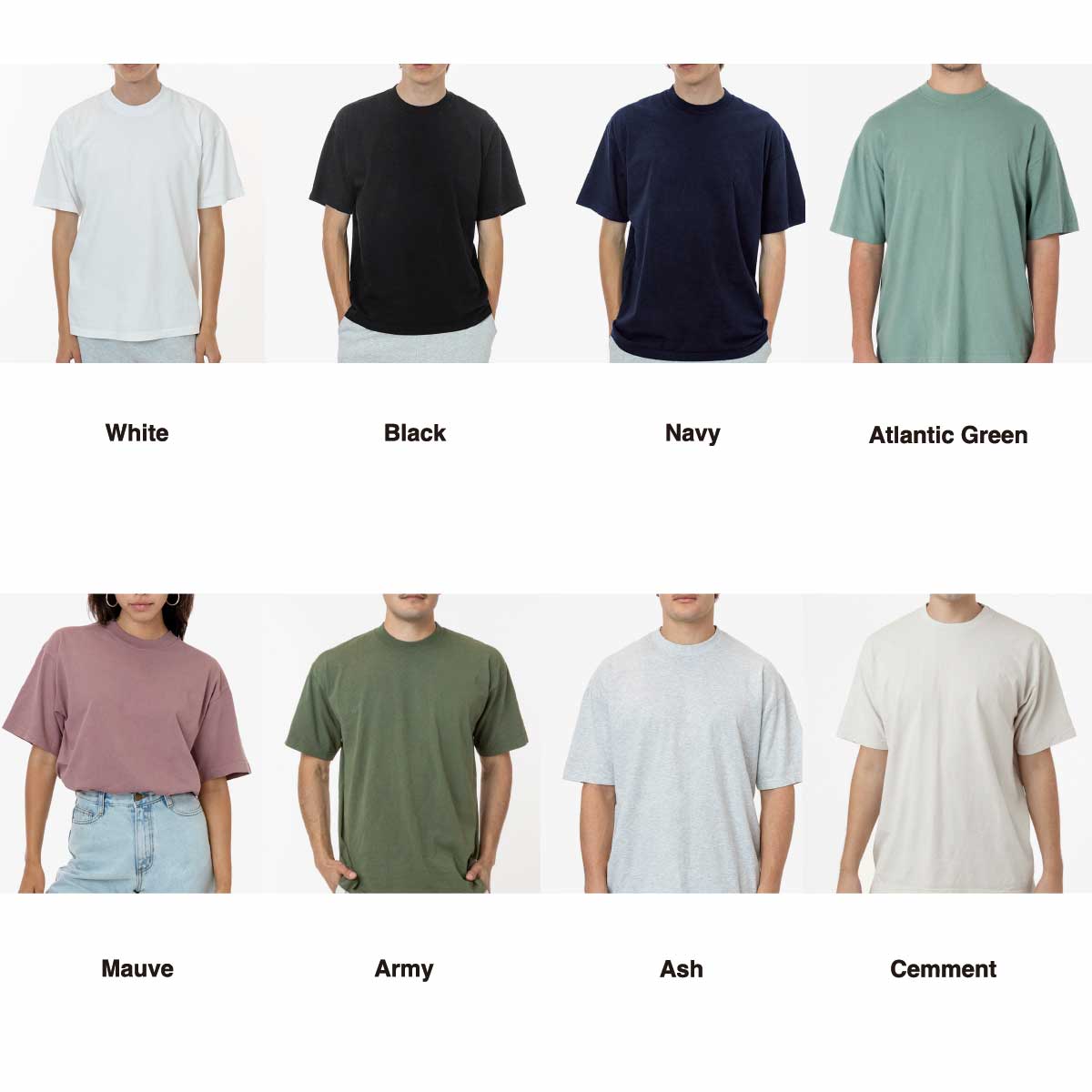 LOS ANGELES APPAREL ロサンゼルスアパレル S/S G-Dye CrewNeck 6.5oz [※国内] (品番1801GD-Z)
