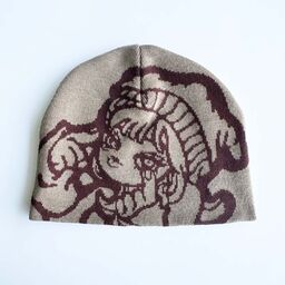 オリジナル編み総柄シングルビーニー [柄糸1色] (品番CPKN-002)