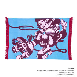 オリジナル編み総柄ラグブランケット(品番CPKN-006)