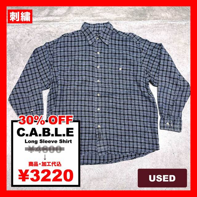 C.A.B.L.E/USED - Long Sleeve Shirt (品番CU139)