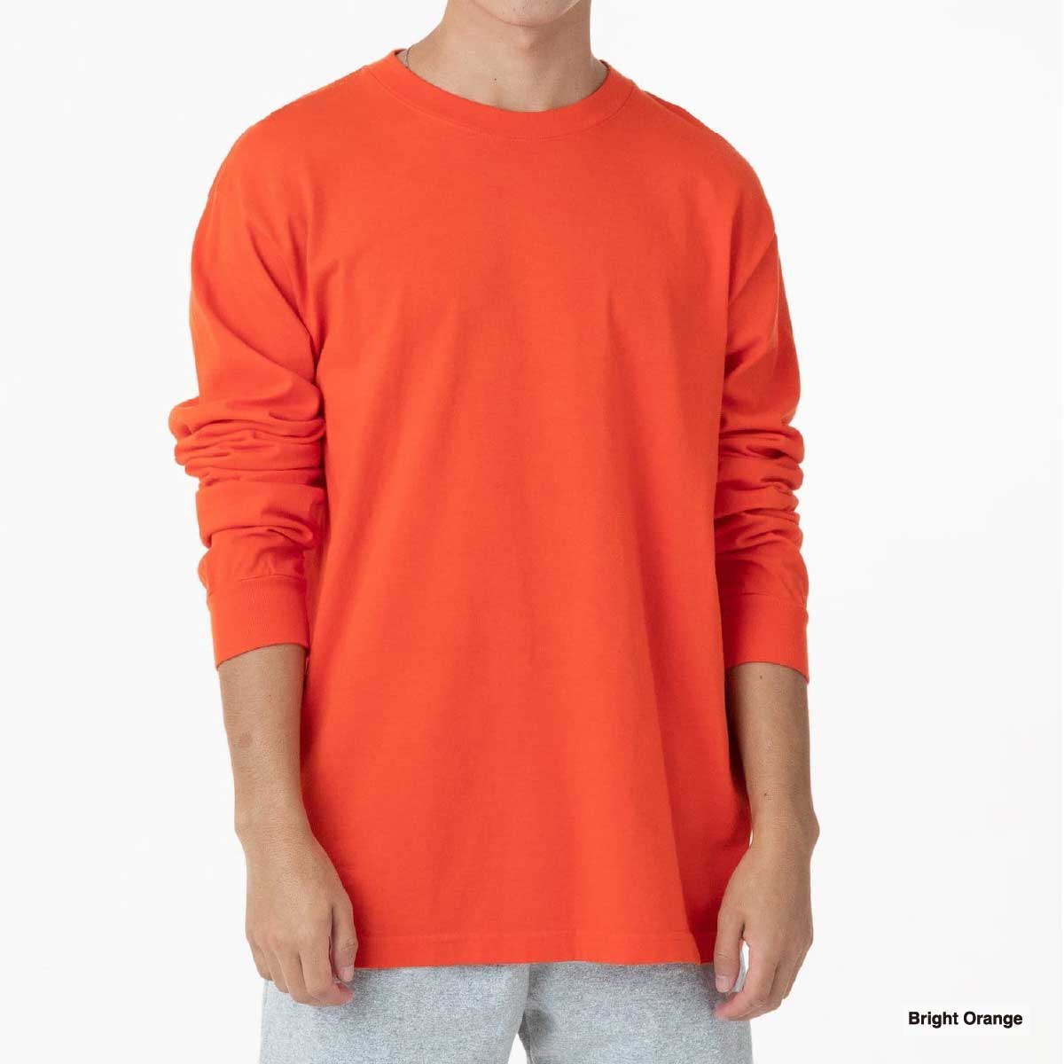 LOS ANGELES APPAREL ロサンゼルスアパレル L/S Grmnt Dye Crew Neck 6.5oz [※国内]  (品番1807GD-Z)