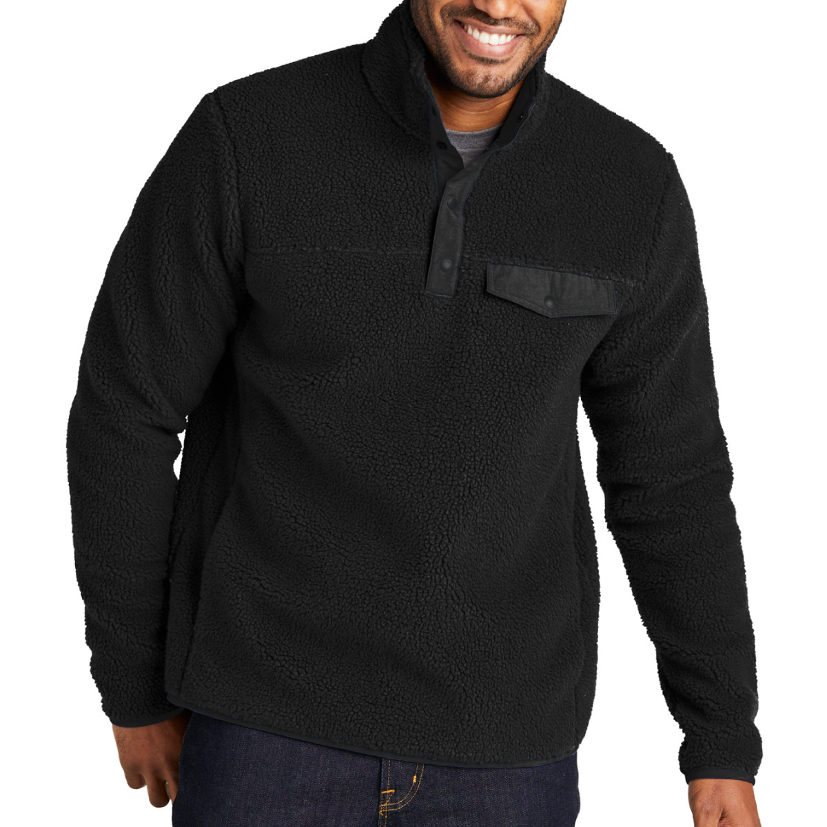 Port Authority ポートオーソリティ Camp Fleece Snap Pullover (品番F140US)