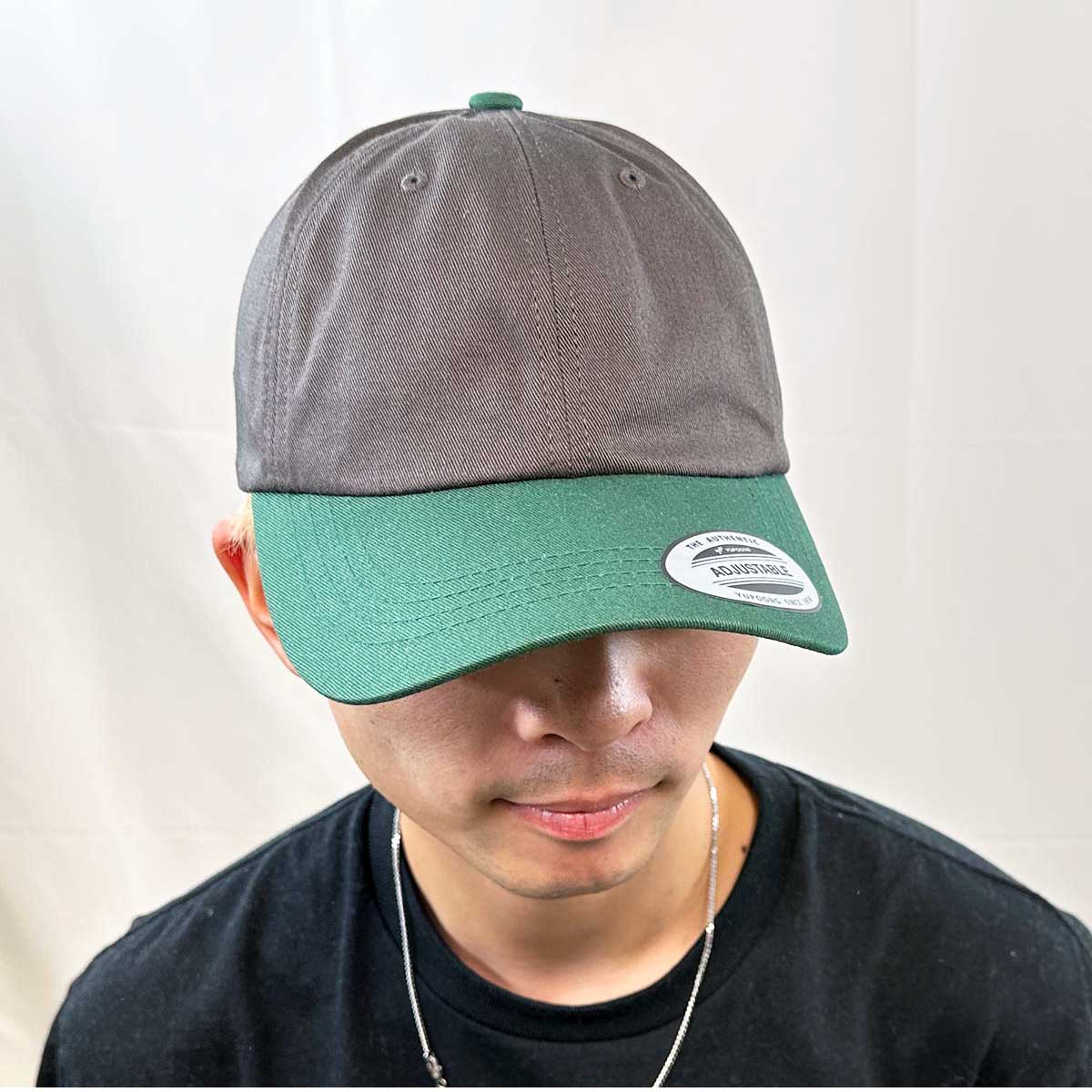 Yupoong ユーポン 6パネル ロープロファイル コットンツイル 2トーン キャップ【ビアトランスポーツ別注】(品番6245CM-VIA-Z)