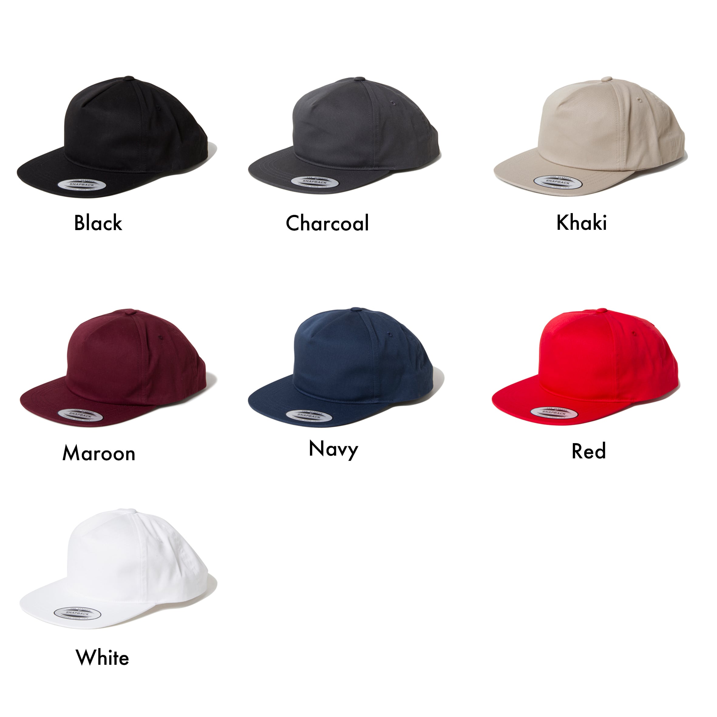 Yupoong Unstructured 5 Panel Snapback Cap (#6502)