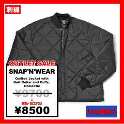 【在庫限りSALE】SNAP'N'WEAR スナップンウェア Quilted Jacket with Knit Collar and Cuffs, Domestic (品番1000US)