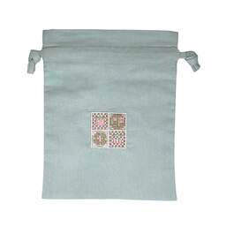 厚手コットンフリル巾着(Sサイズ) (品番TP-0013)