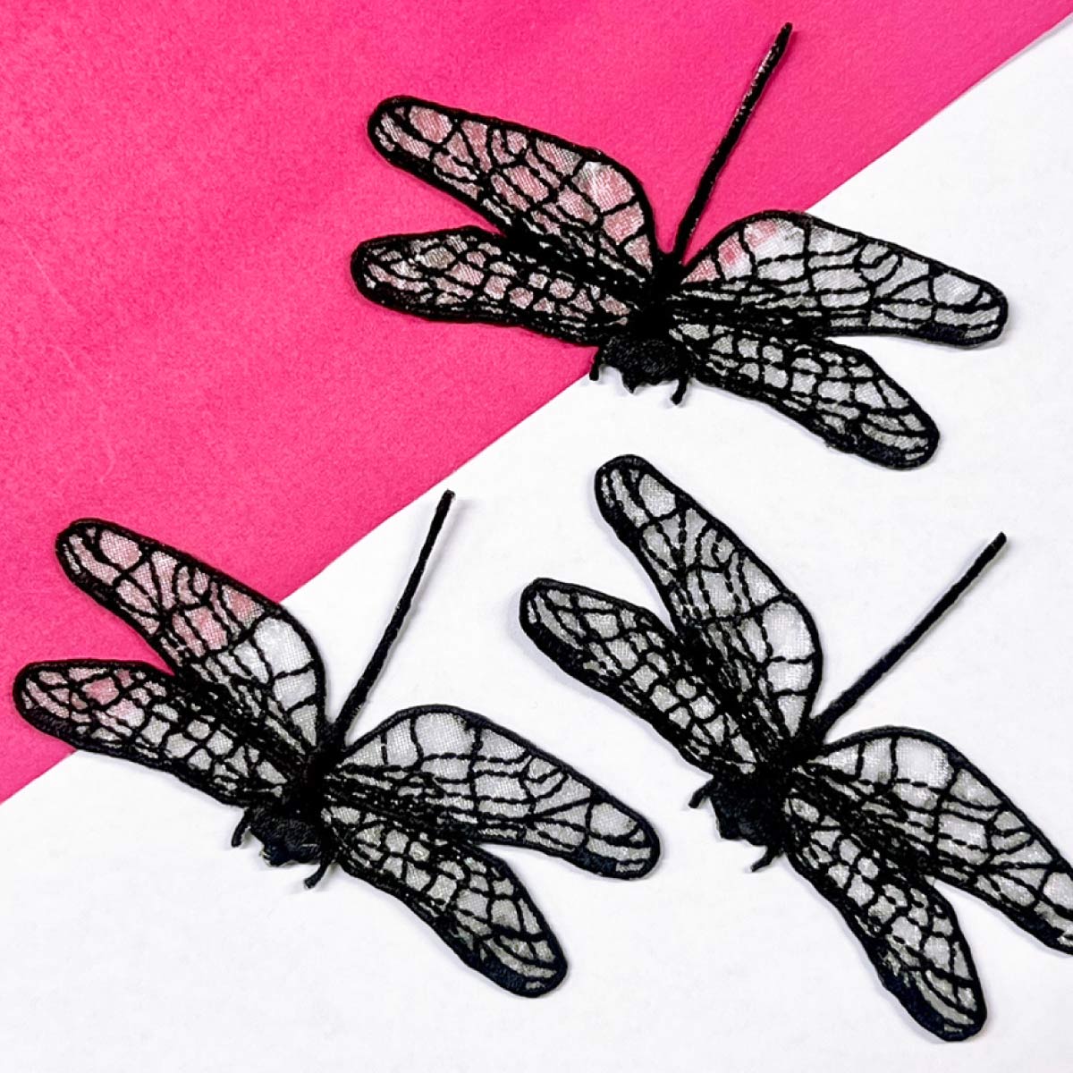 オーガンジー 刺繍ワッペン80mm × 80mm以内 (10枚セット) (品番WAP-80-9)