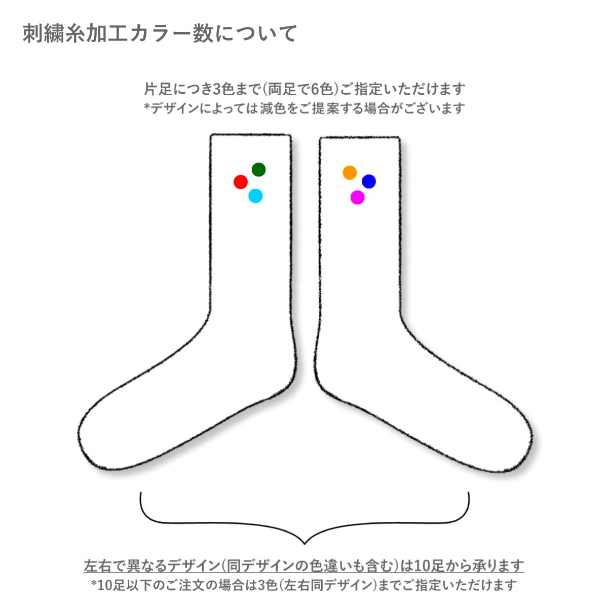 メンズ オリジナル スポーツカラーソックス (品番CPWS-003)