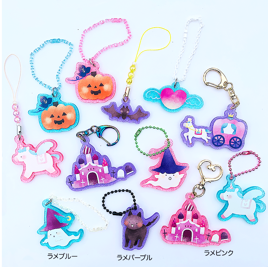 アクリルキーホルダー (9cm×9cm以内) (10個セット) (品番ACR-K09)