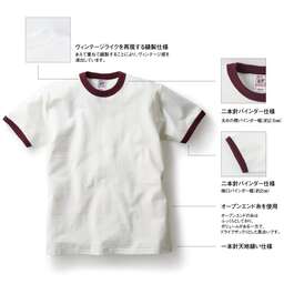 CROSS & STITCH クロスアンドスティッチ 6.2 oz オープンエンド マックスウェイト リンガーTシャツ (品番OE1121)