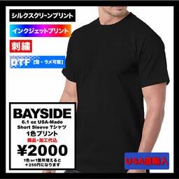 BAYSIDE ベイサイド 6.1 oz USA-Made Short Sleeve Tシャツ (品番5100)