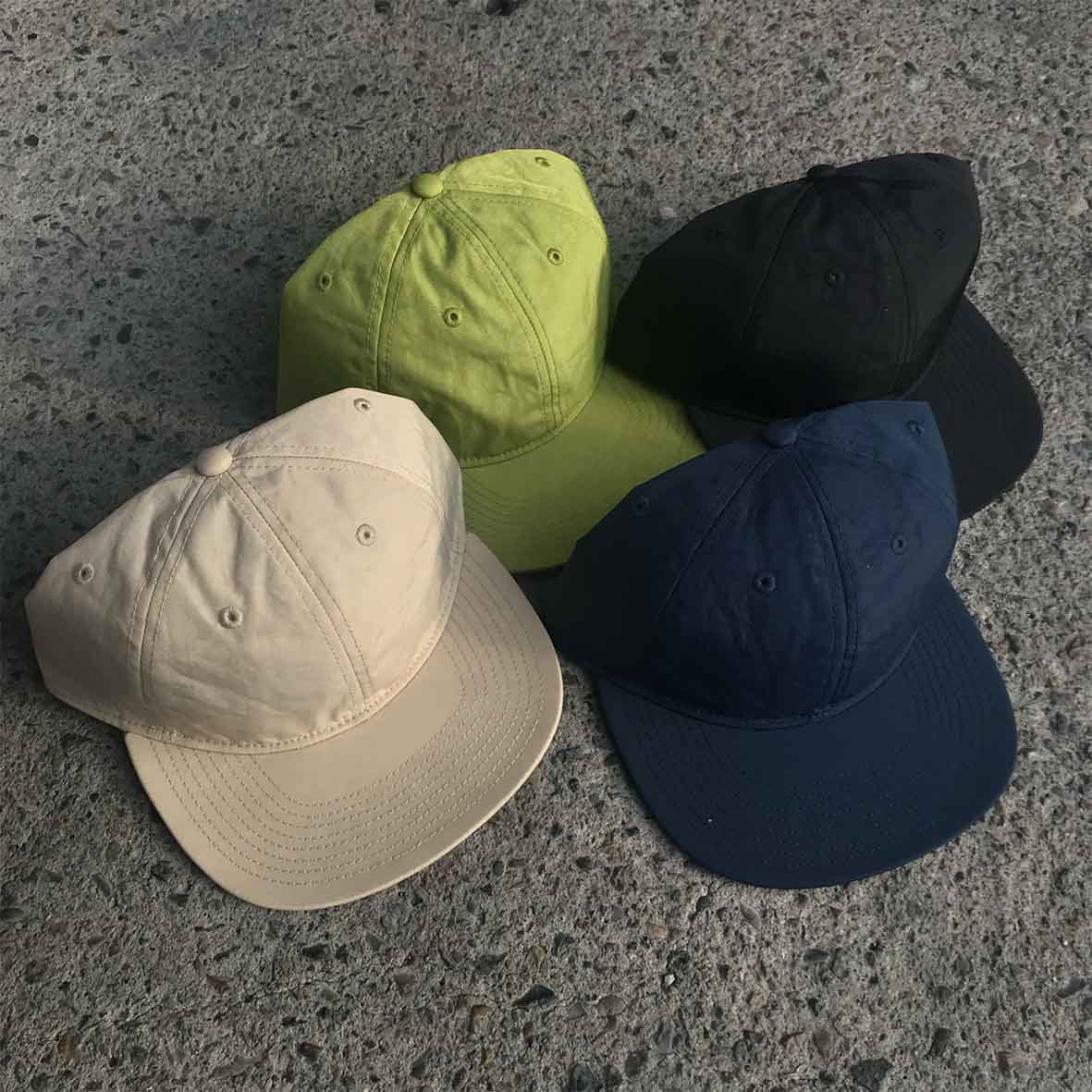 newhattan  ニューハッタン Washer Nylon Flat Visor Cap (品番J1482)
