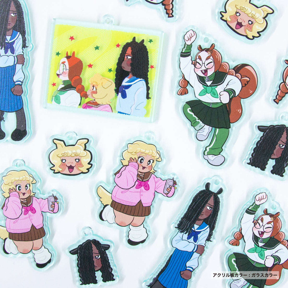 アクリルキーホルダー (9cm×9cm以内) (10個セット) (品番ACR-K09)