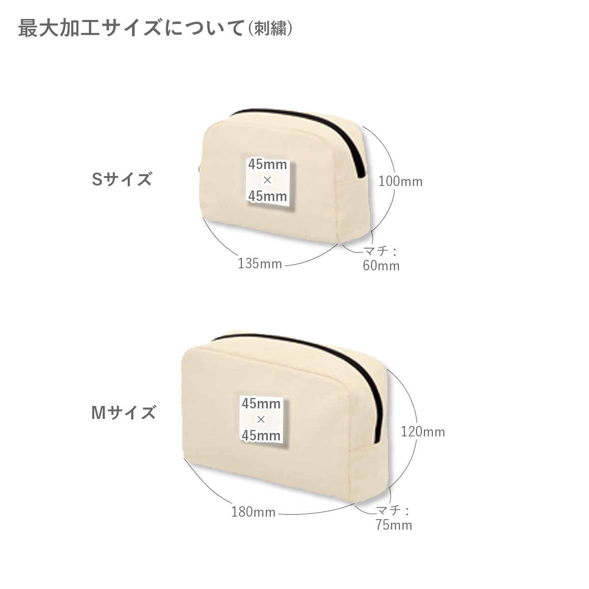 Trade Works トレードワークス キャンバス ファスナー ポーチ (マチ付) (品番TR-0824_TR-0825) 