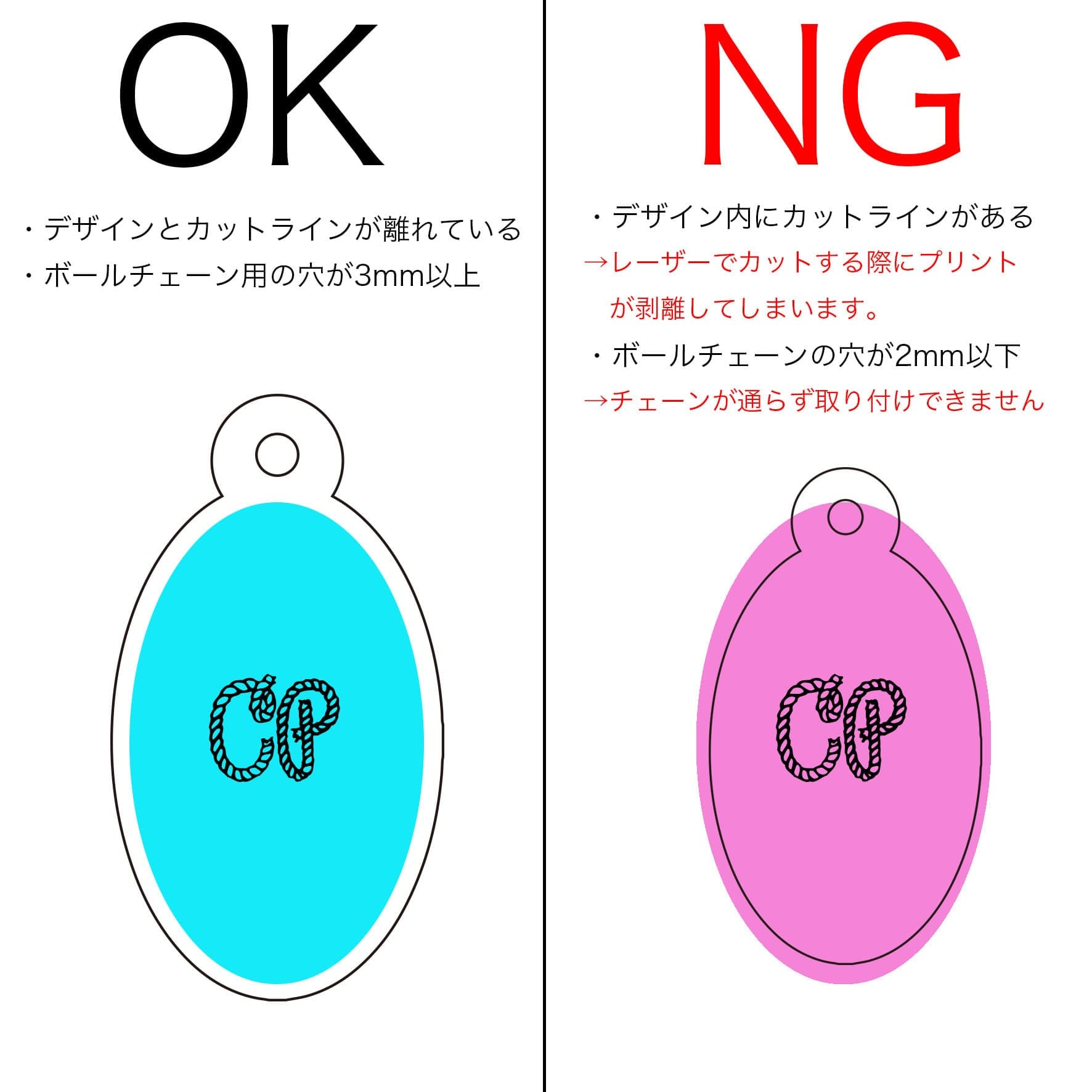 CORNER PRINTING | アクリルキーホルダー (A3範囲内フリーカット