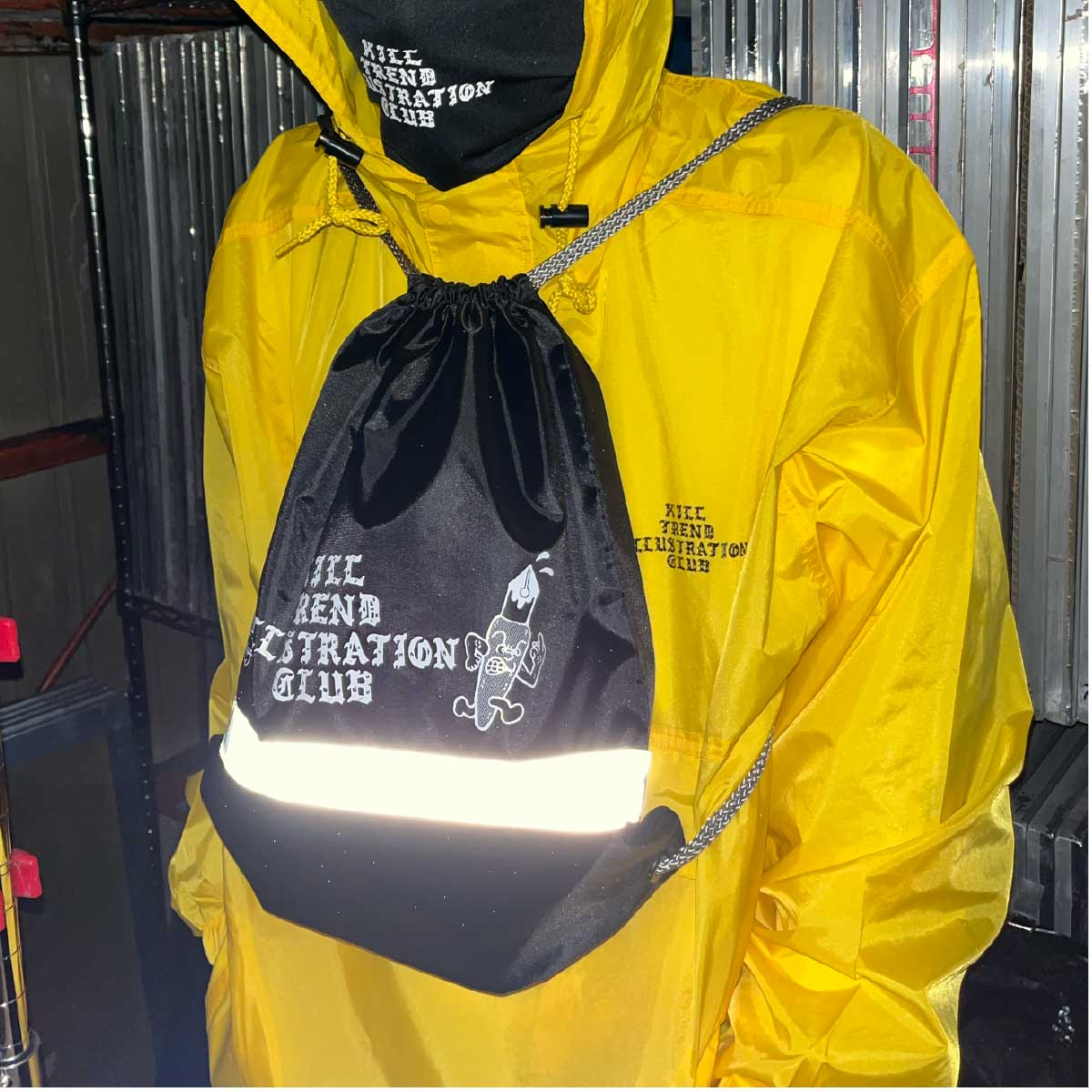 Drawstring backpack with reflector (#TR-0296)