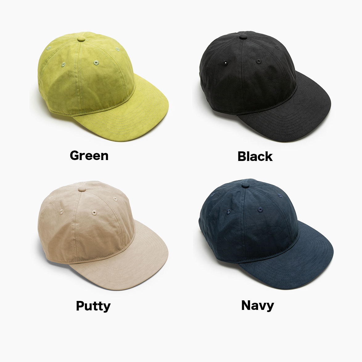newhattan  ニューハッタン Washer Nylon Flat Visor Cap (品番J1482)