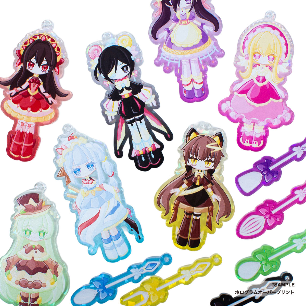 アクリルキーホルダー (9cm×9cm以内) (10個セット) (品番ACR-K09)