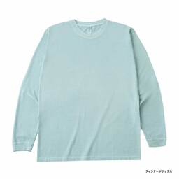 D-FACTORY ディーファクトリー 6.6 oz ロングスリーブガーメントダイTシャツ (1.6インチリブ) (品番DF1201-D)