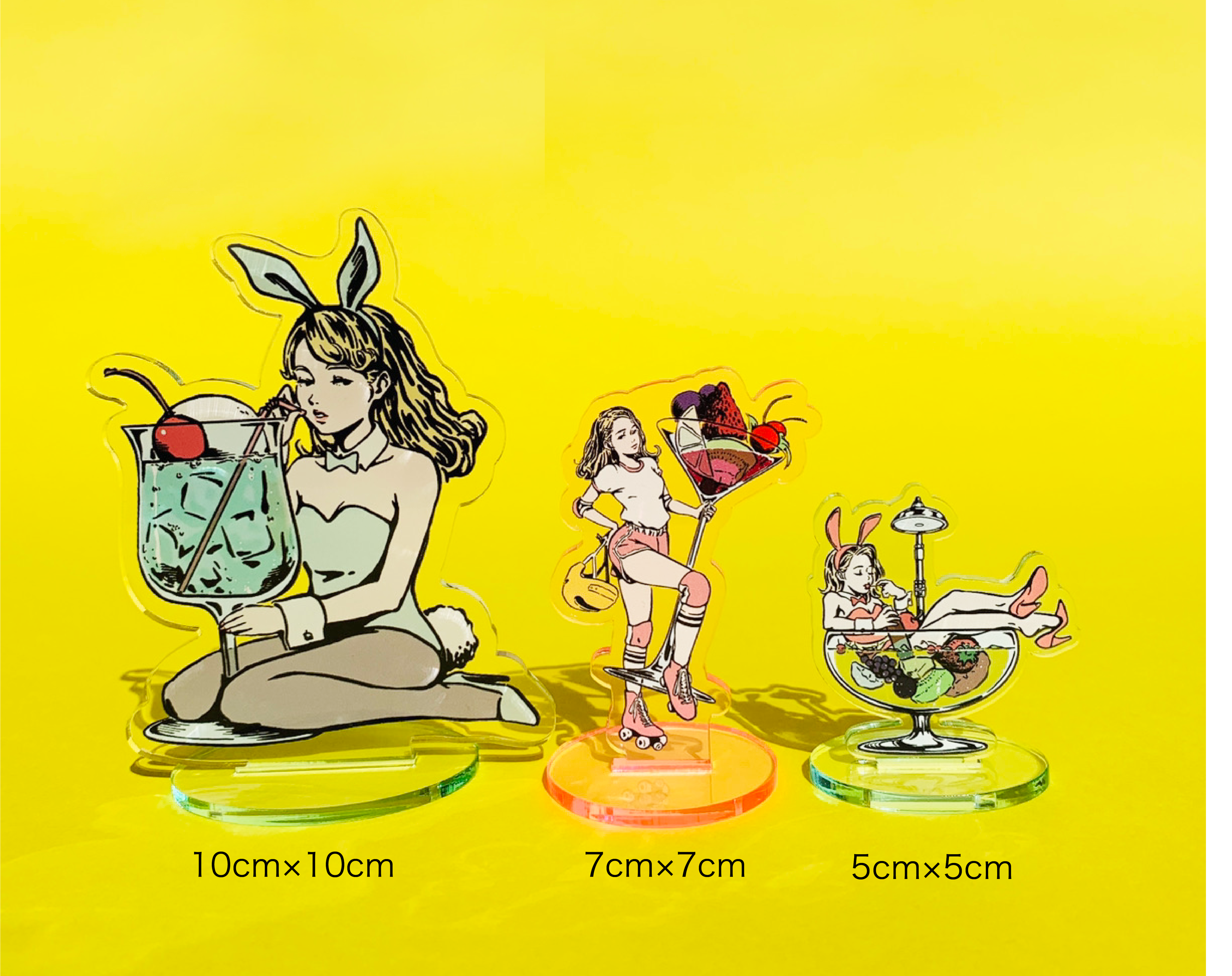 アクリルスタンド (7cm×7cm以内) (5個セット) (品番ACR-S07)