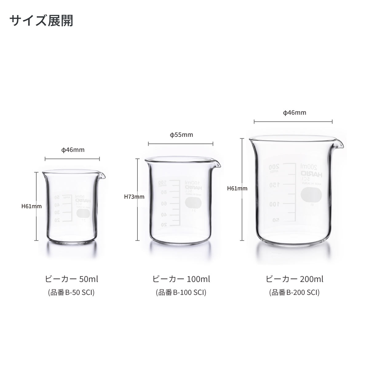  HARIO ハリオ ビーカー 200ml (品番B-200_SCI)