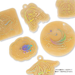 箔アクリルキーホルダー (5cm×5cm以内) (5個セット) (品番ACR-FK05)