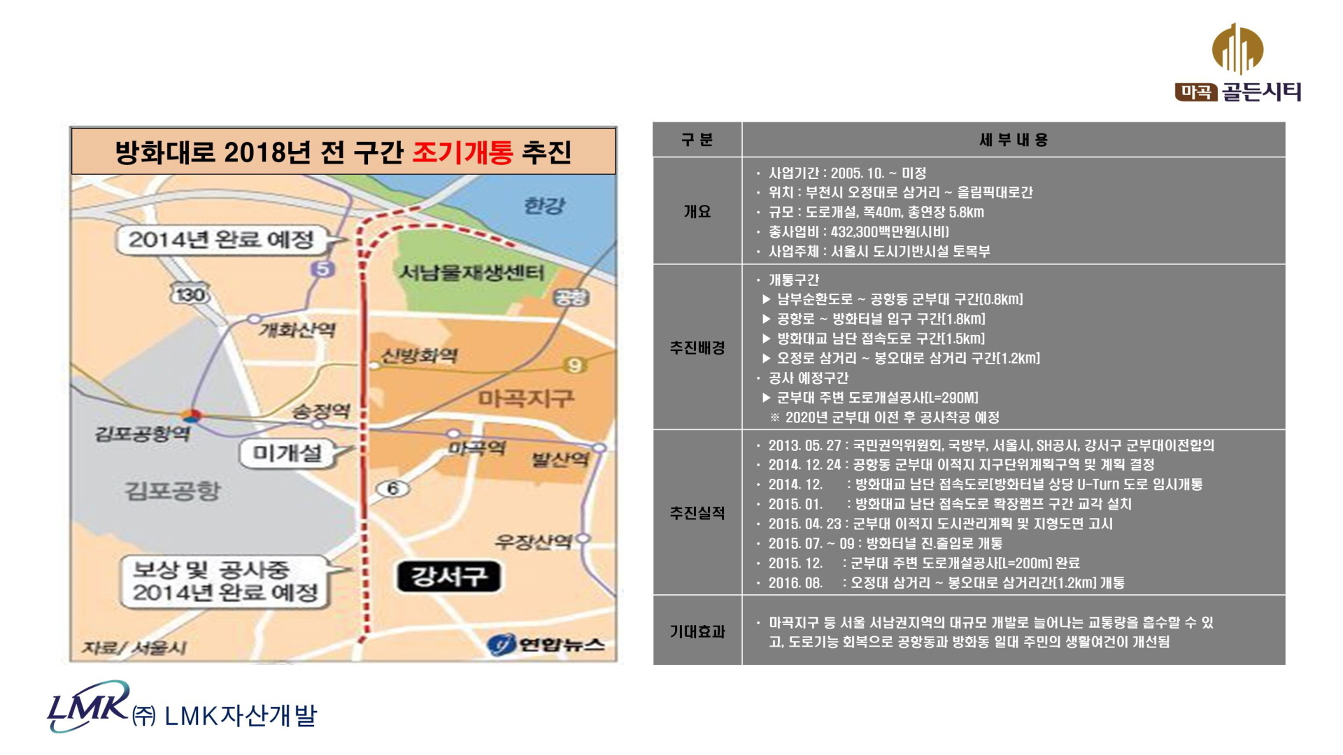마곡 골든시티 방화대로