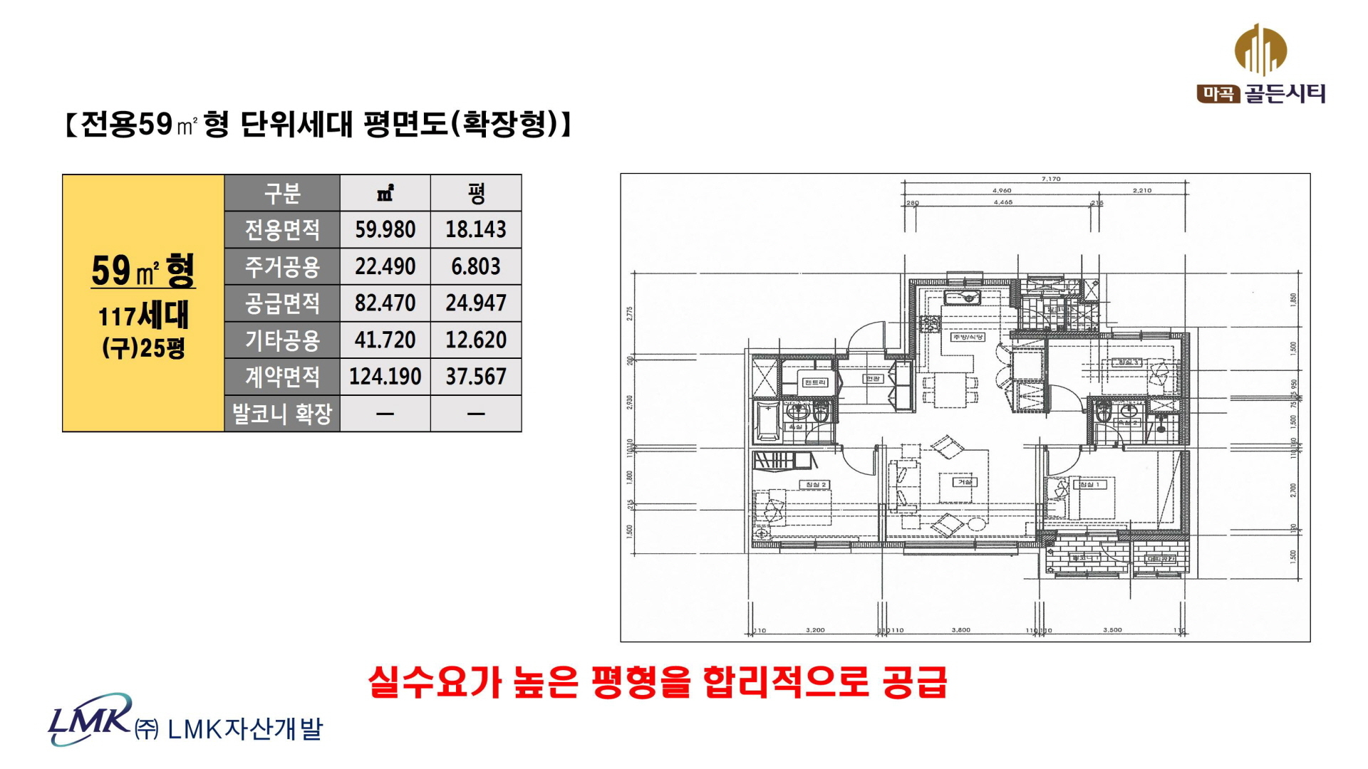 마곡 골든시티 59 면적