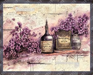 Printable Watercolor Vintage Junk Journal Page with Black Hydrangea Flowers | Intricate Details | Perfect for Scrapbooking, Invitations