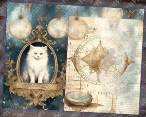 Moonlight Junk Journal Digital Kit Printable Moon and Sun Celestial Printables Collage Sheet, Junk Journal Paper, Perfect for Scrapbooking