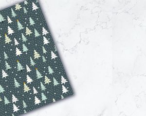 Digital Pattern Paper with Seamless Texture - Cute Christmas Trees on Silver Background - Isolated Design - High Quality - Instant Download