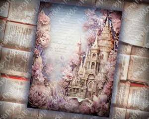 18 papers | Crystal Princess Fantasy World Scrapbooking Kit | Shabby Chic Ephemera, Vivid Colors, Printable Pages, Junk Journal Kit